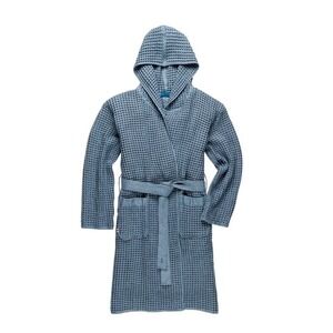 Onsen Supima Waffle Bath Robe Denim Size Large New